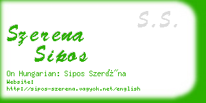 szerena sipos business card